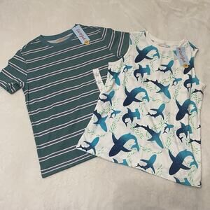 NWT Cat&Jack Pack of 2 Green T-Shirt Boys Size L (10/12)